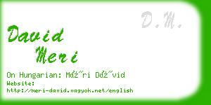 david meri business card